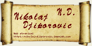 Nikolaj Điporović vizit kartica